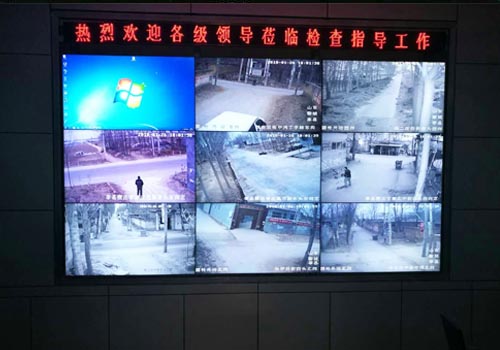 46寸液晶拼接屏应用于莘县魏庄镇政府监控显示平台