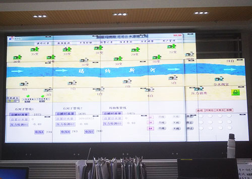 我公司高亮液晶拼接屏产品助力新疆玛纳斯河流域监测中心